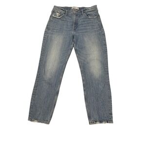 Abercrombie & Fitch High Rise Mom Jeans Women 10 30R Distressed Denim Y2K Fit